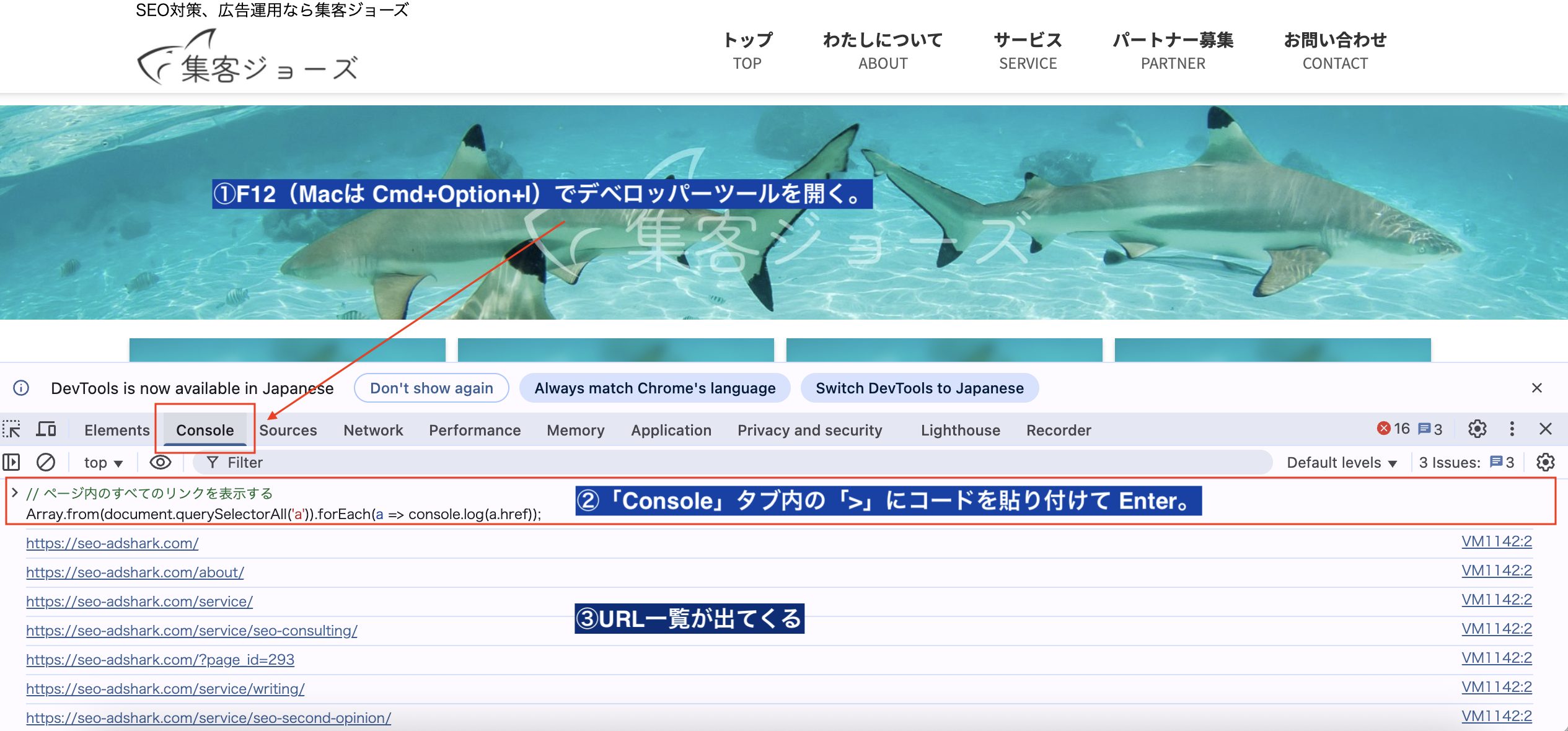 URL一覧取得の実行手順（非エンジニアでも10秒！）